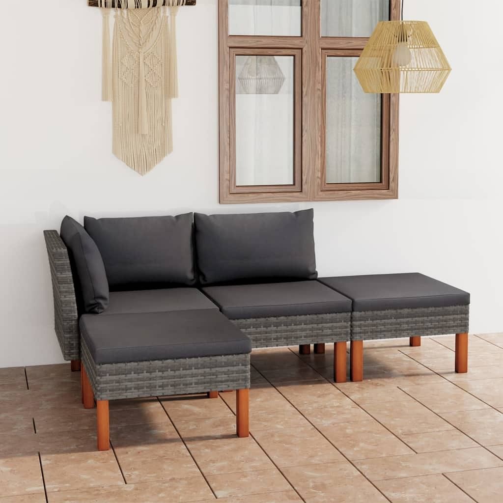 Garden lounge set gray, anthracite