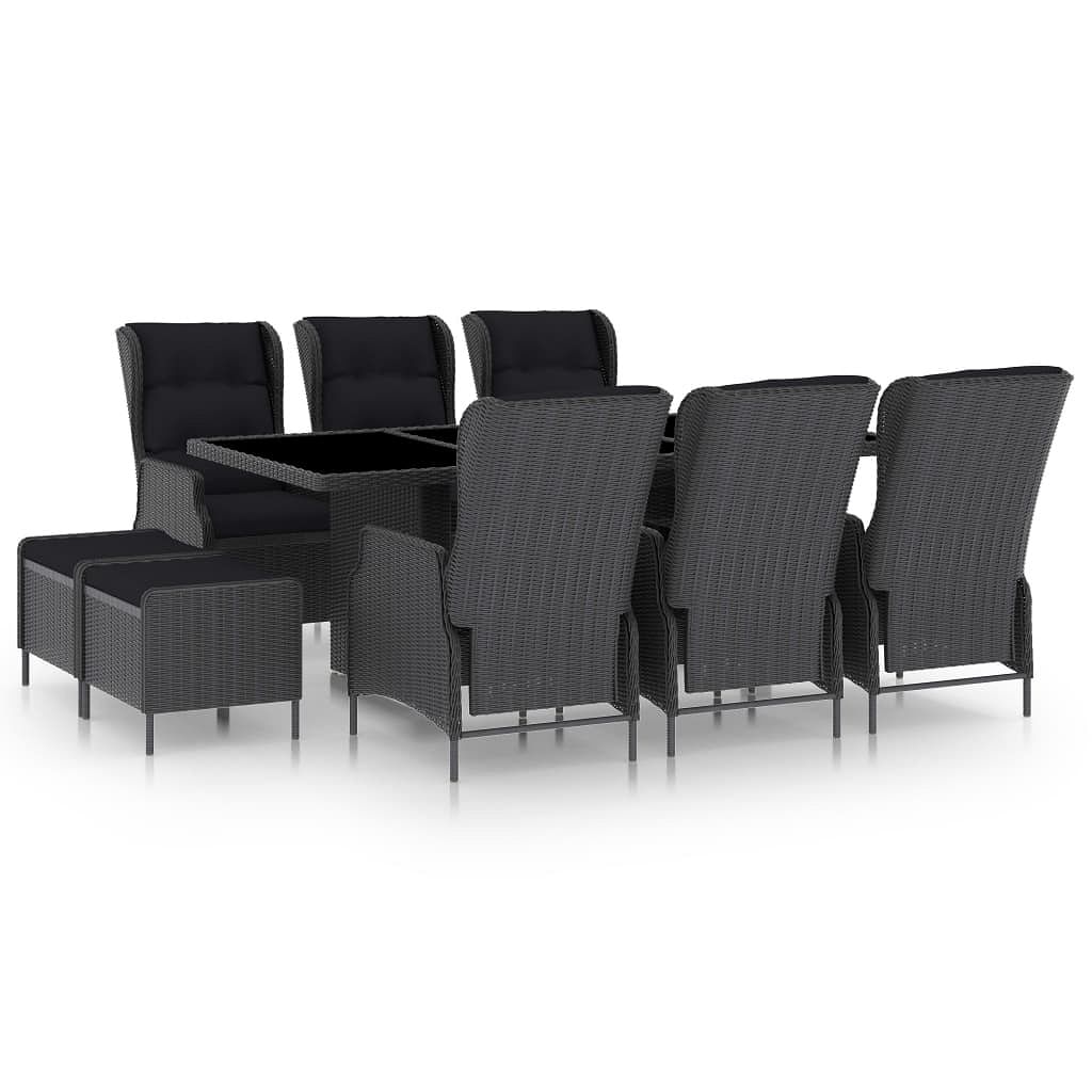 Outdoor dining set dark grey