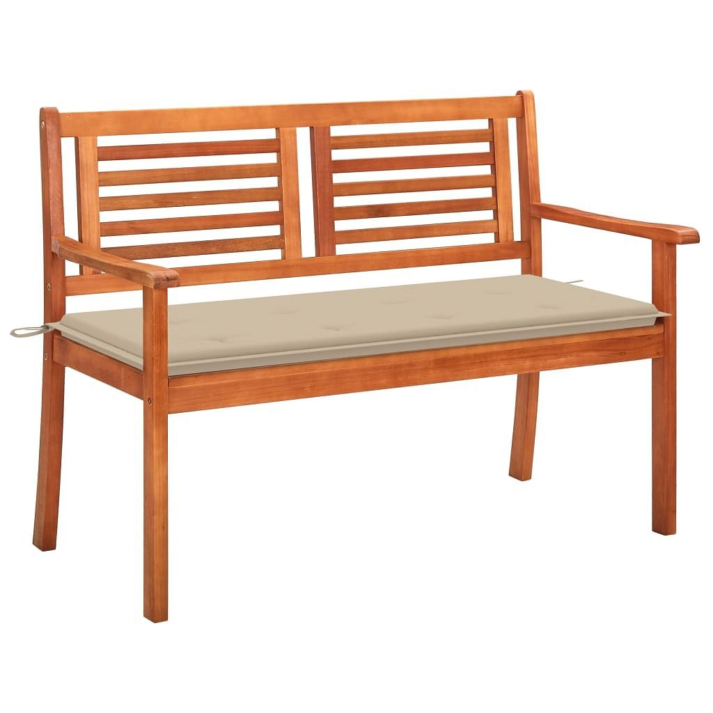 Bench eucalyptus wood solid eucalyptus wood 47.2 in ergonomic