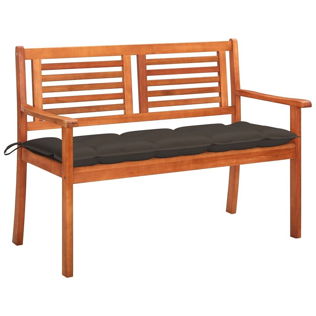 Bench natural wood solid eucalyptus wood 47.2 in wide durable