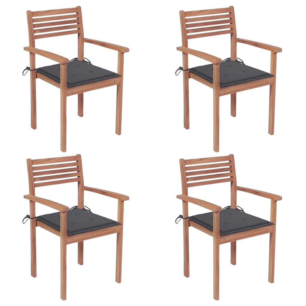Garden chair set of 4 teak