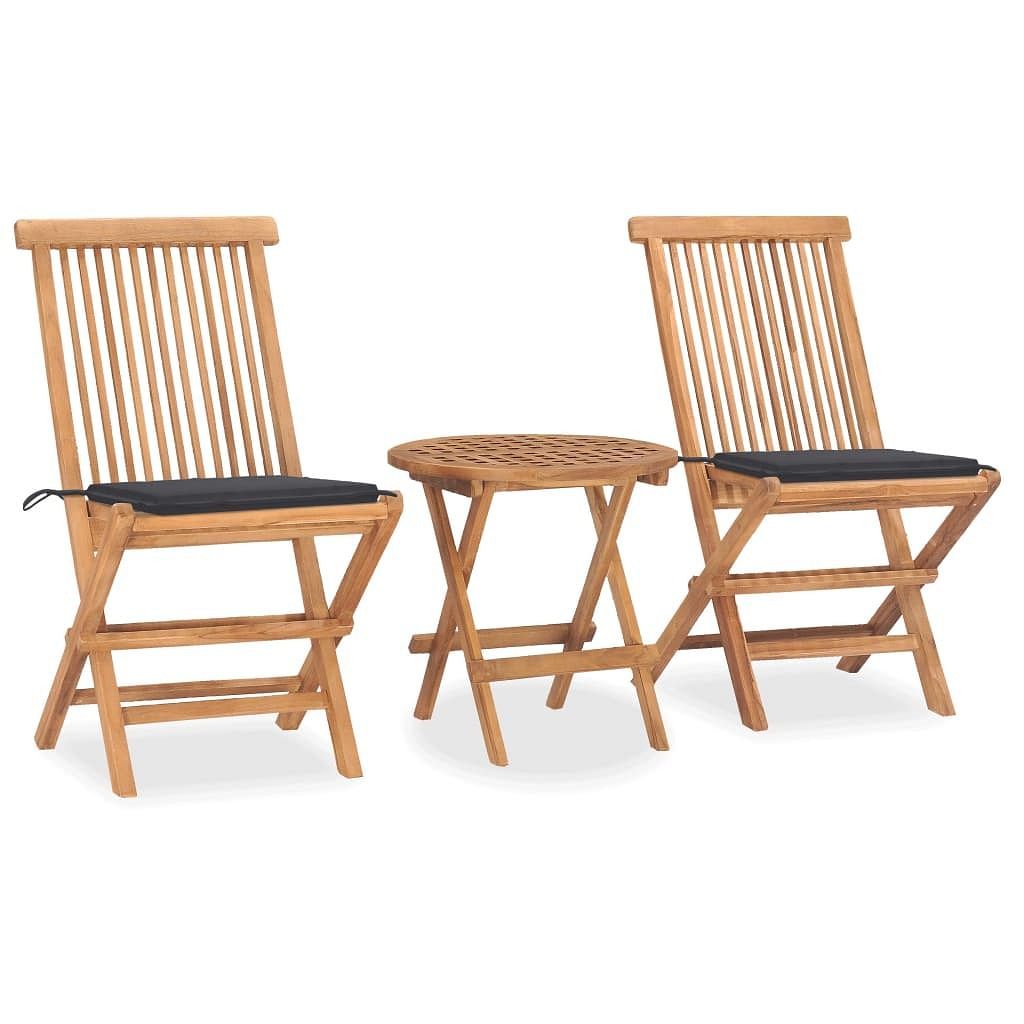 Outdoor dining set teak wood color solid teak wood compact