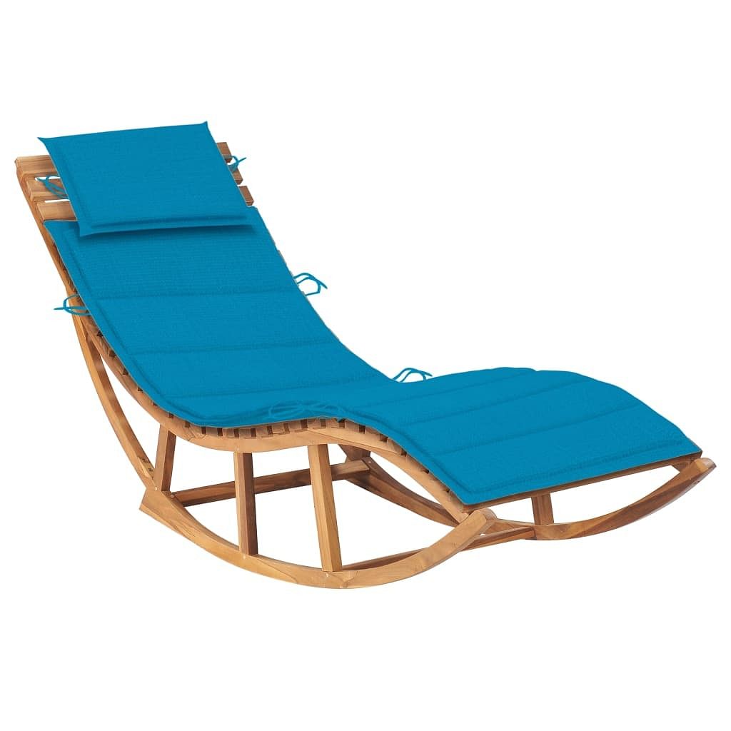 Sun lounger teak standard rectangular contemporary durable