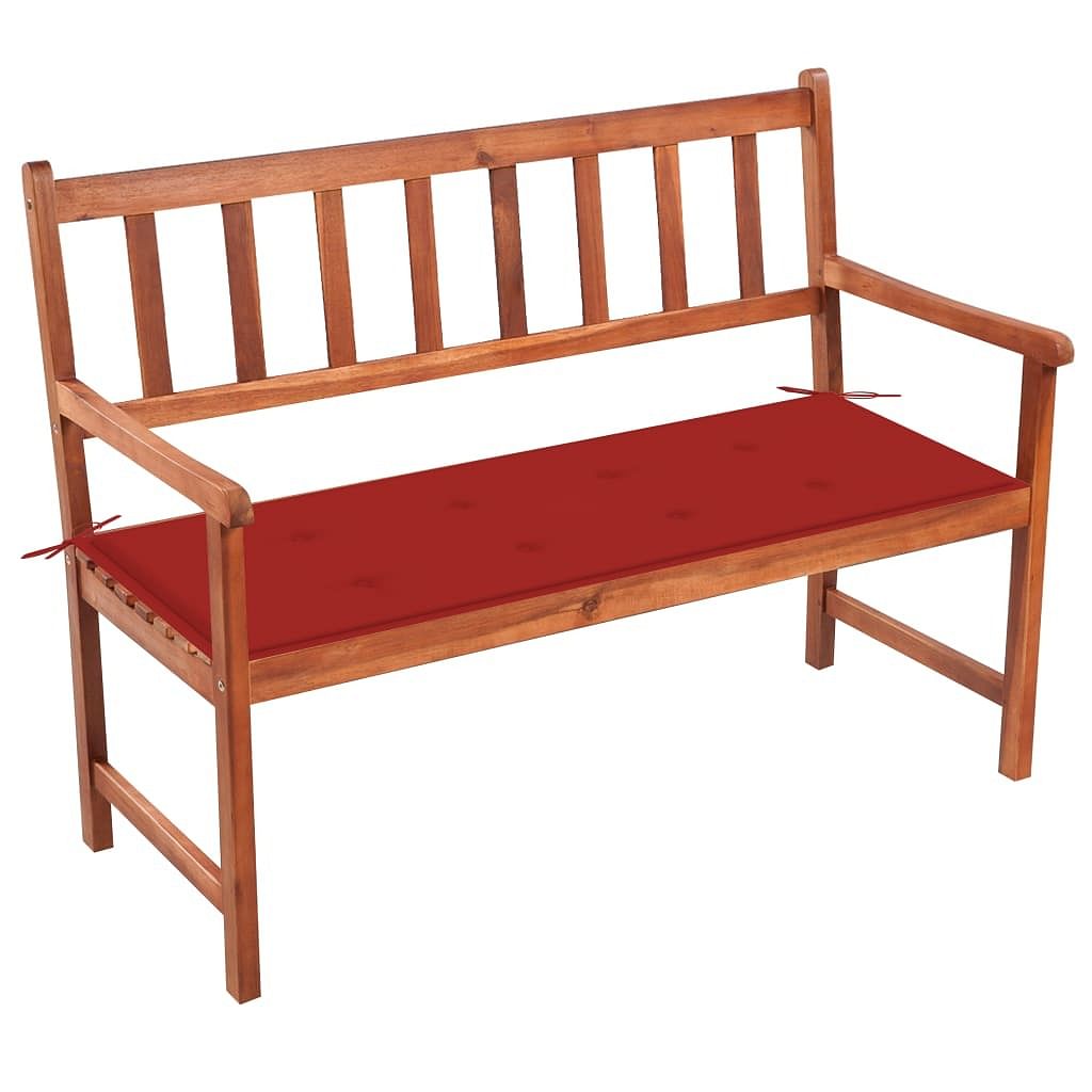 Garden bench wood - natural solid acacia wood 3-seater durable
