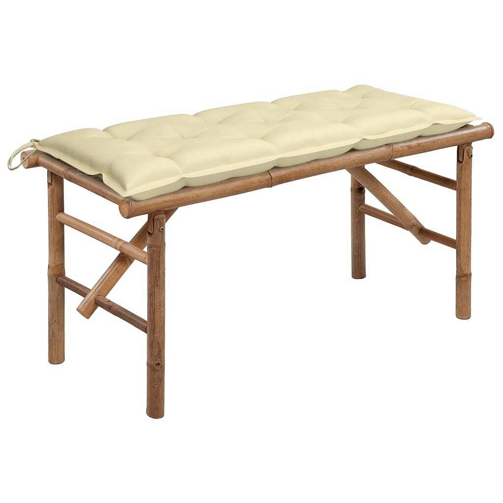 Garden bench natural bamboo bamboo medium foldable garden bench