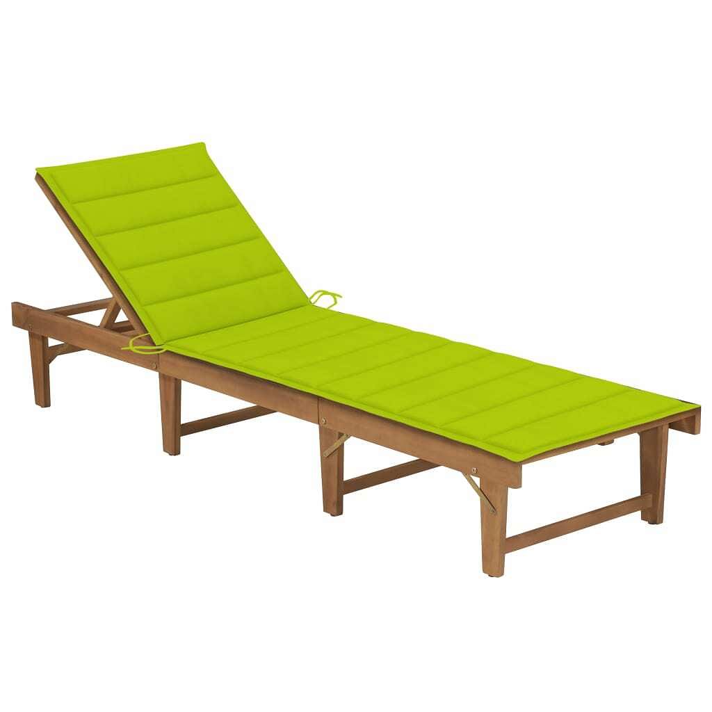 Sun lounger acacia wood solid acacia wood