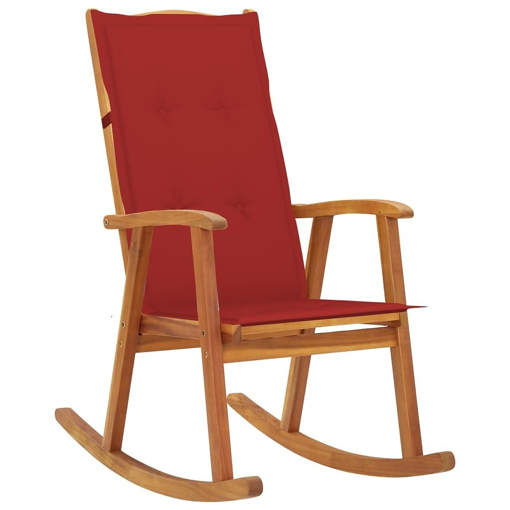 Wooden rocking chair natural wood solid acacia wood standard