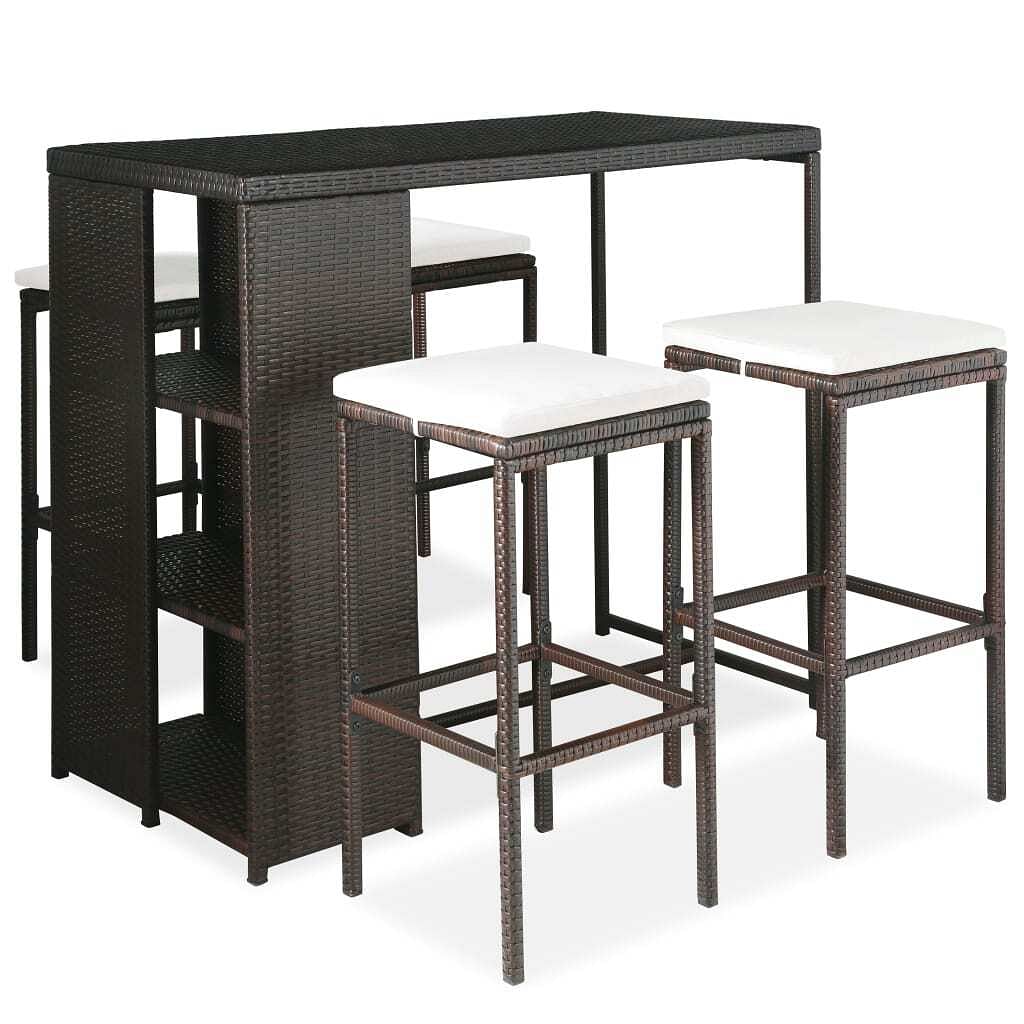 Garden bar set brown, cream