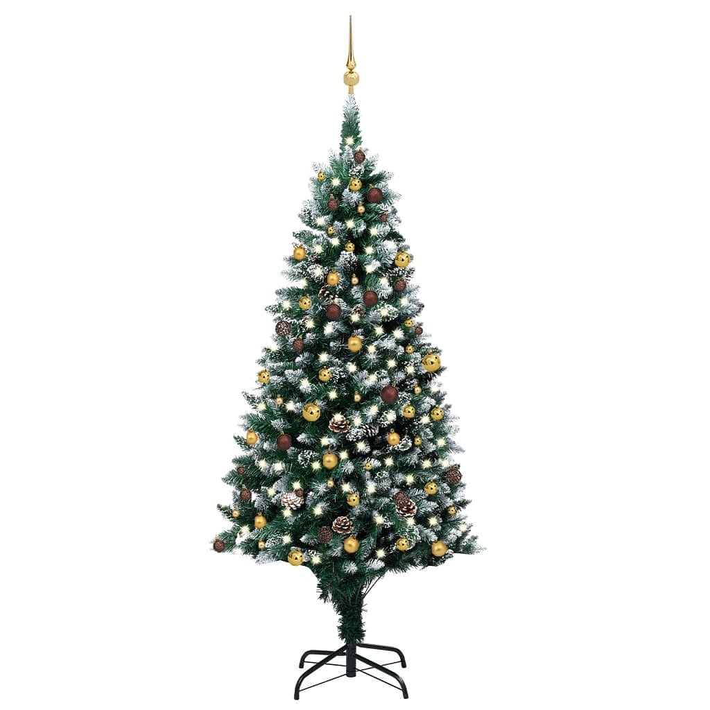 Christmas tree green and white pvc, steel, plastic large