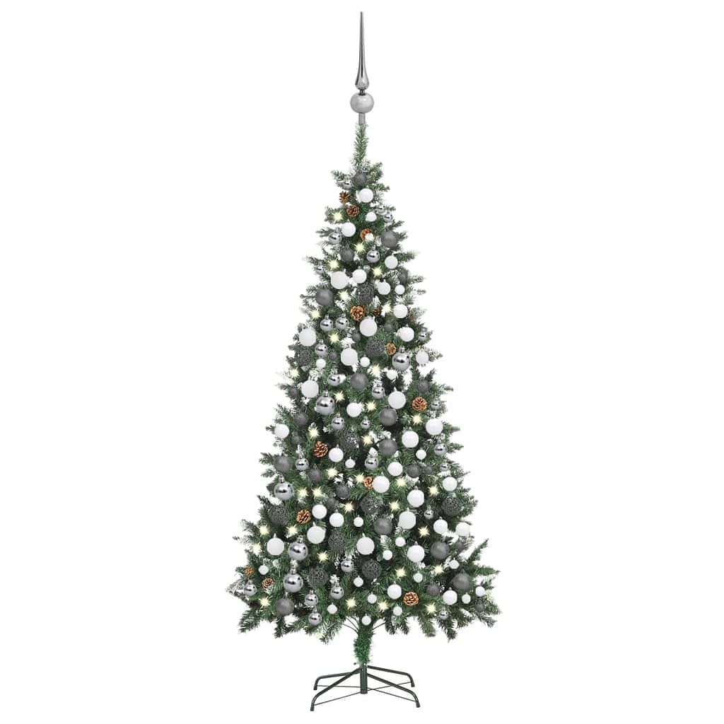 Christmas tree green and white pvc 82.7 in tall
