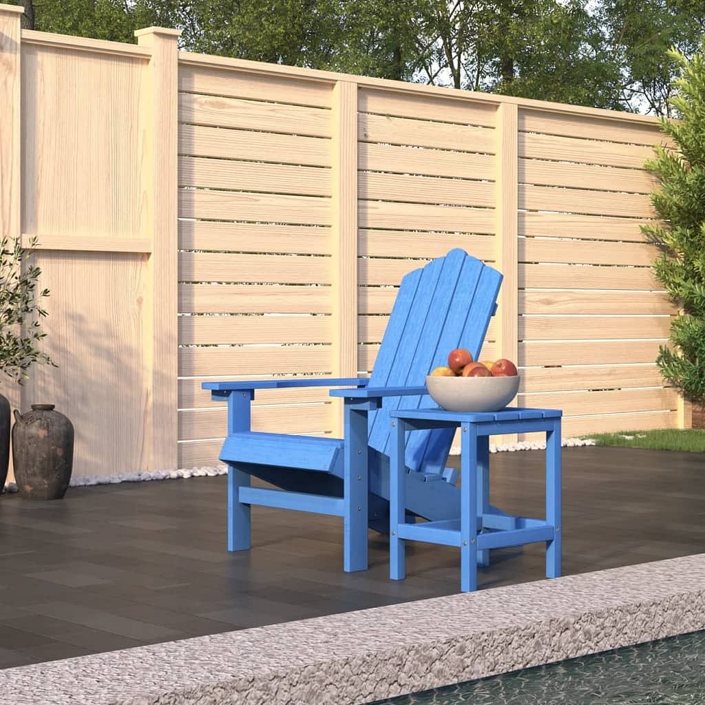 Garden chair aqua blue hdpe (high density polyethylene) large