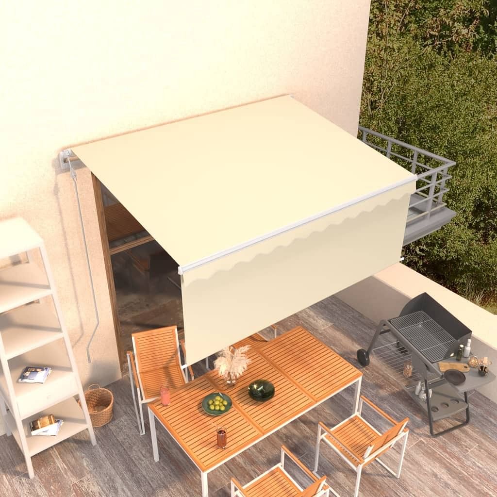 Retractable awning cream
