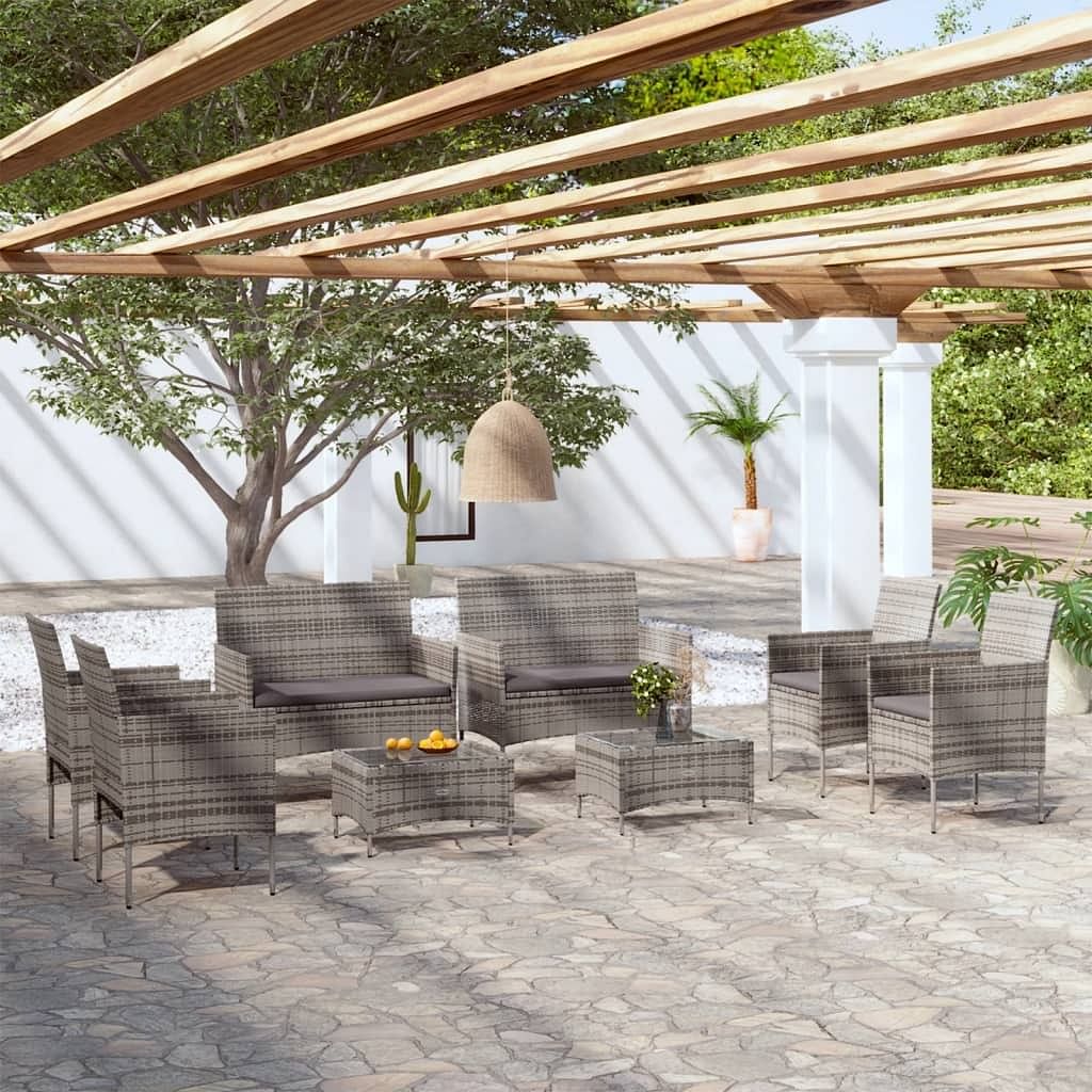 Garden lounge set grey, dark grey