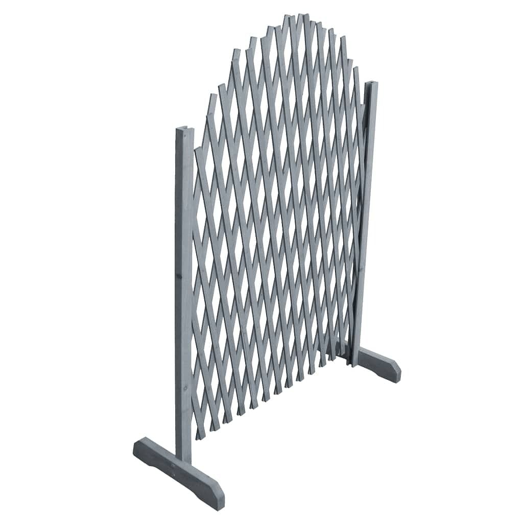 Trellis fence solid firwood 5.9'x3.3' gray