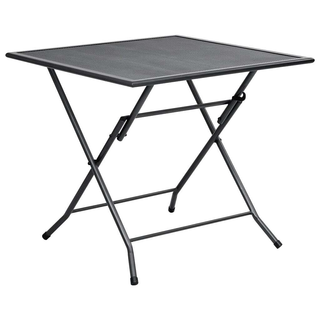 Folding table anthracite steel with powder coating