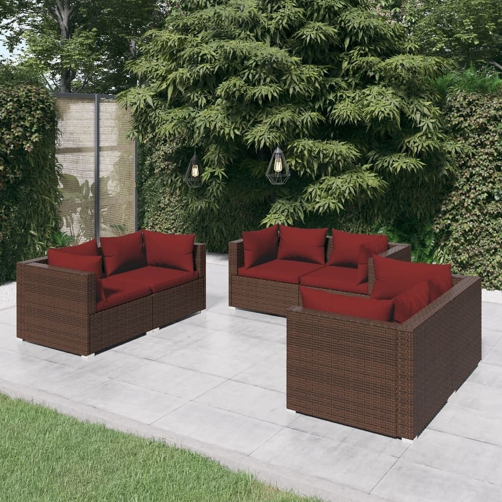Garden lounge set brown