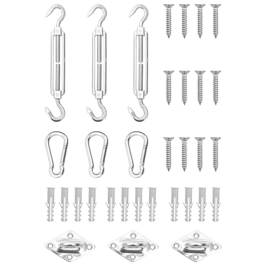 Sunshade sail accessory silver stainless steel standard