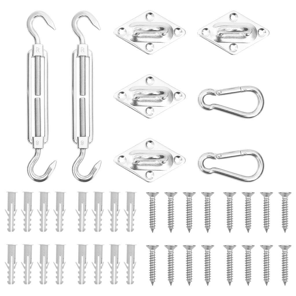 Sunshade sail accessory silver stainless steel adjustable armrests