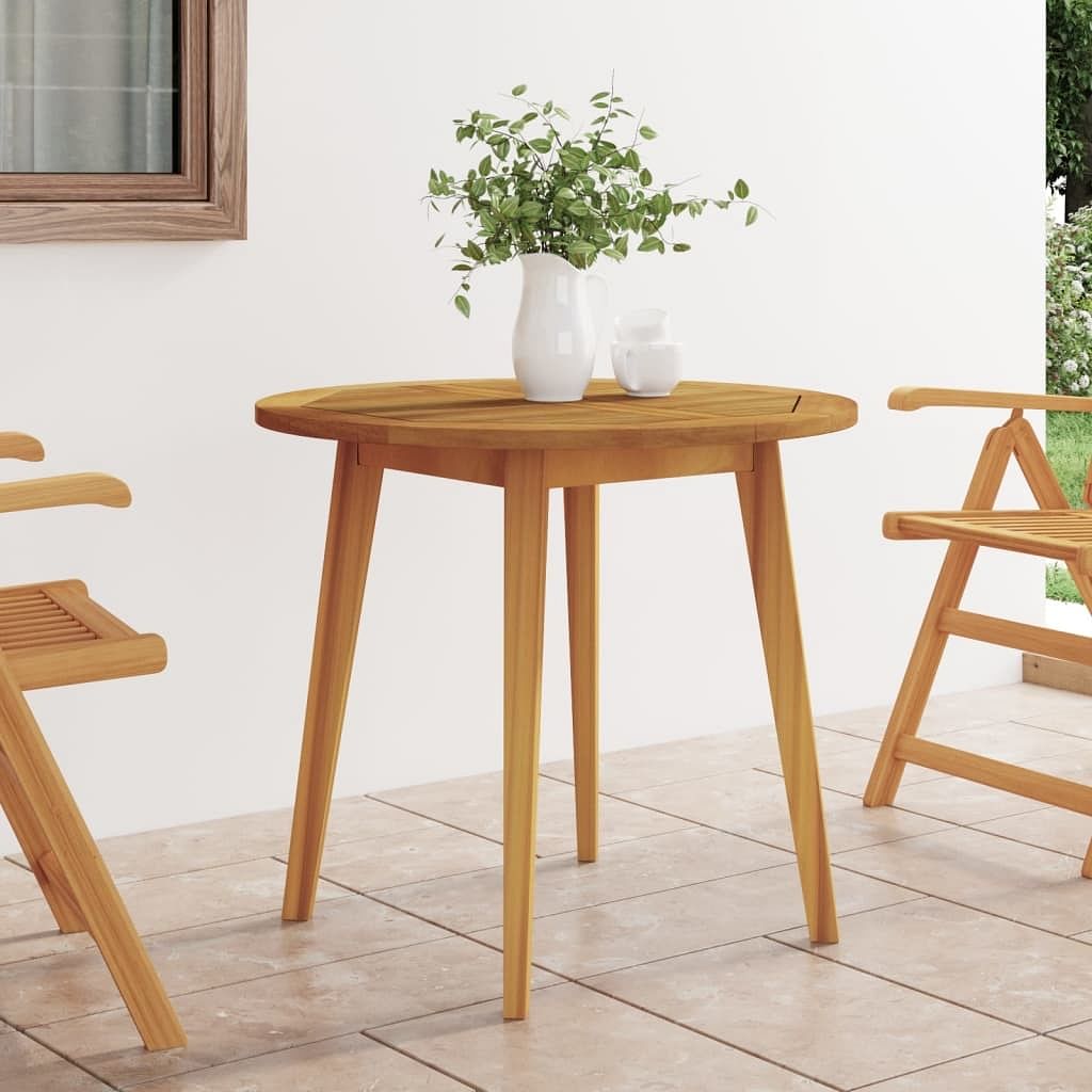 Garden table natural wood solid acacia wood medium