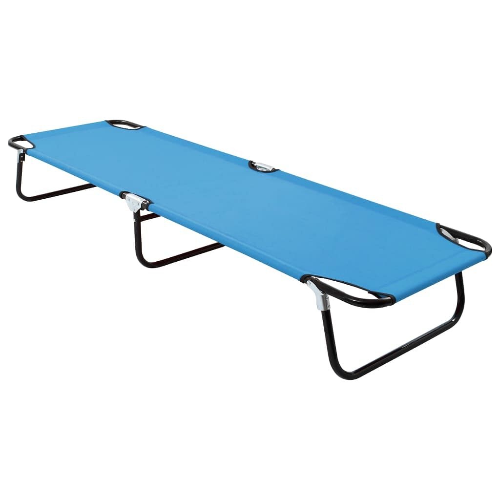 Sun lounger turquoise blue powder-coated steel standard