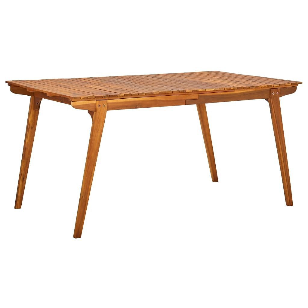 Garden table brown solid acacia wood 59.1 x 35.4 in durable