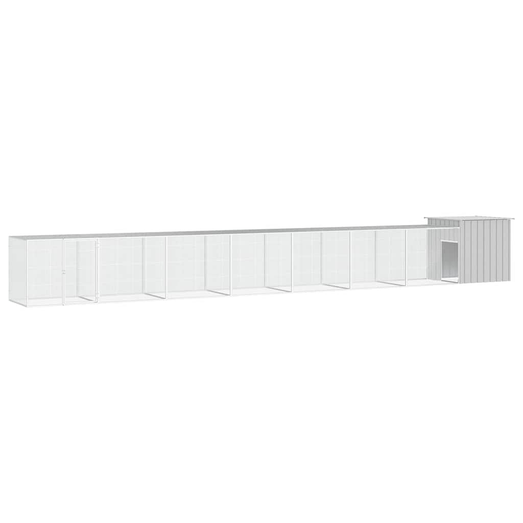 Chicken cage grey galvanized steel extra large expandable