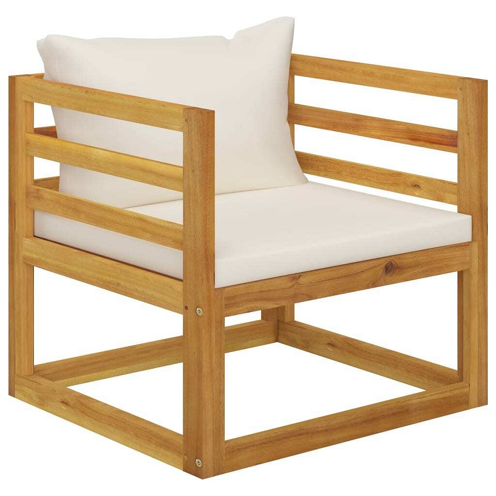 Wooden chair natural wood solid acacia wood durable armchair