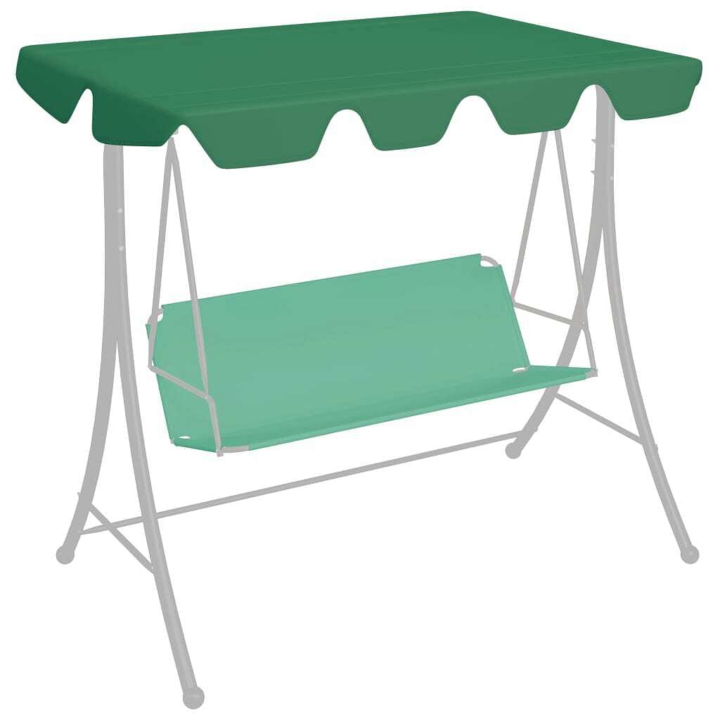 Replacement canopy for garden swing green 74"/66.1"x57.1"/43.3"