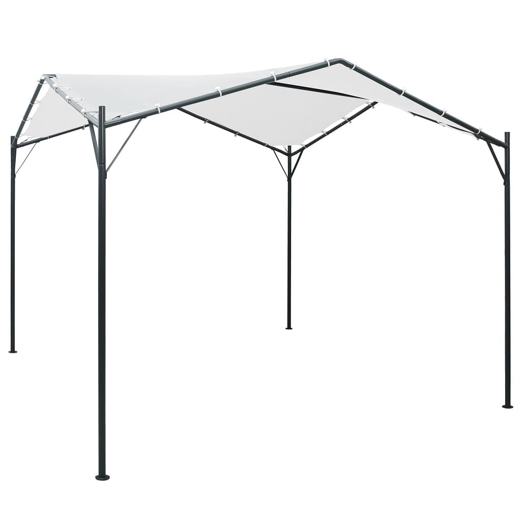 Gazebo white oxford fabric, steel 9.8 x 9.8 x 8.5 ft collapsible