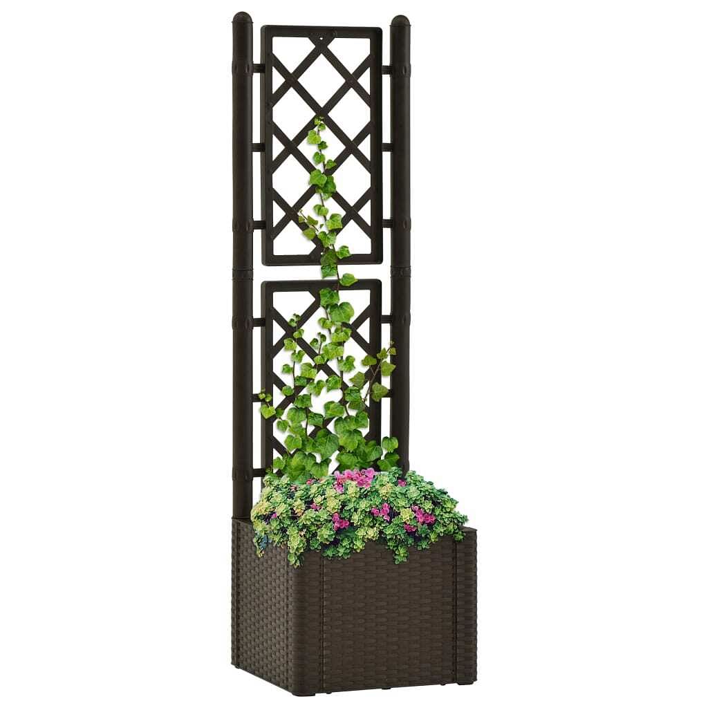 Raised bed mocha plastic large planters garden raised bed