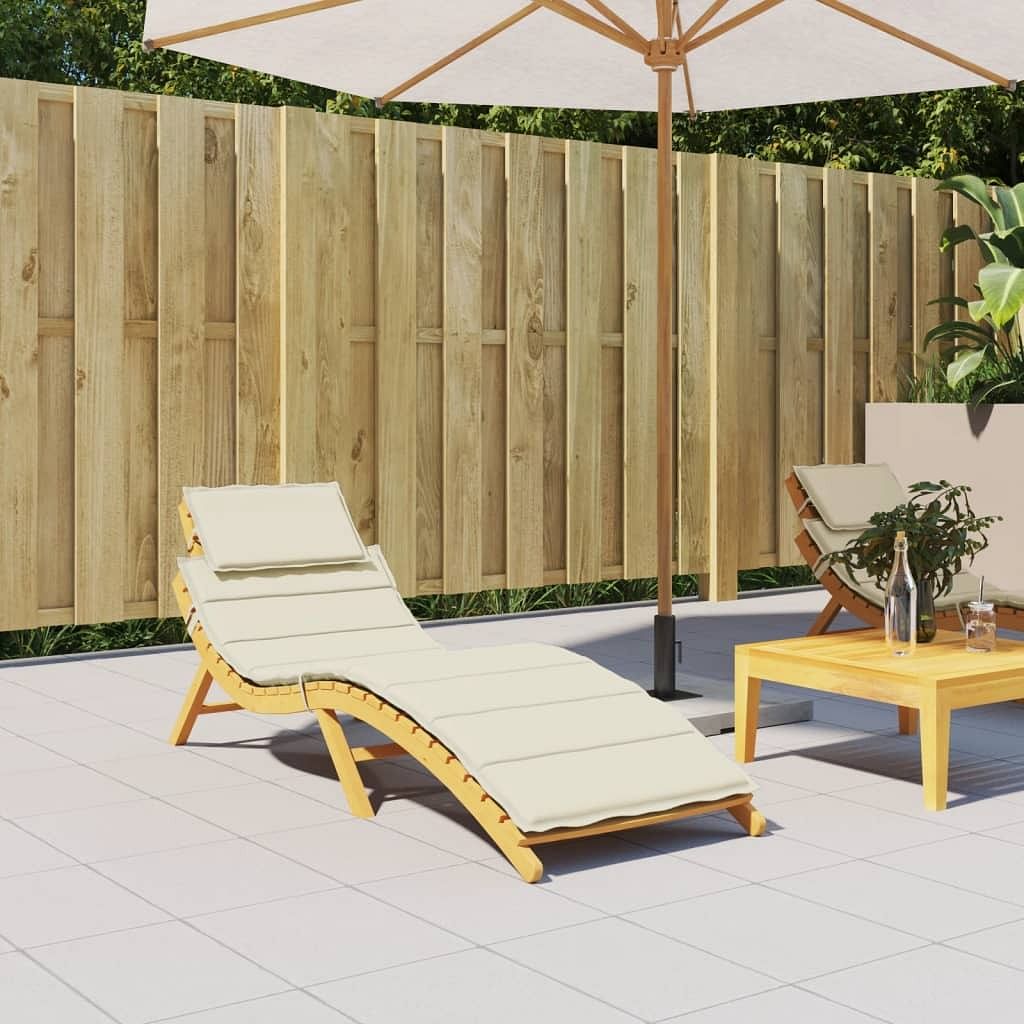 Sun lounger cushion cream oxford fabric (100% polyester) standard