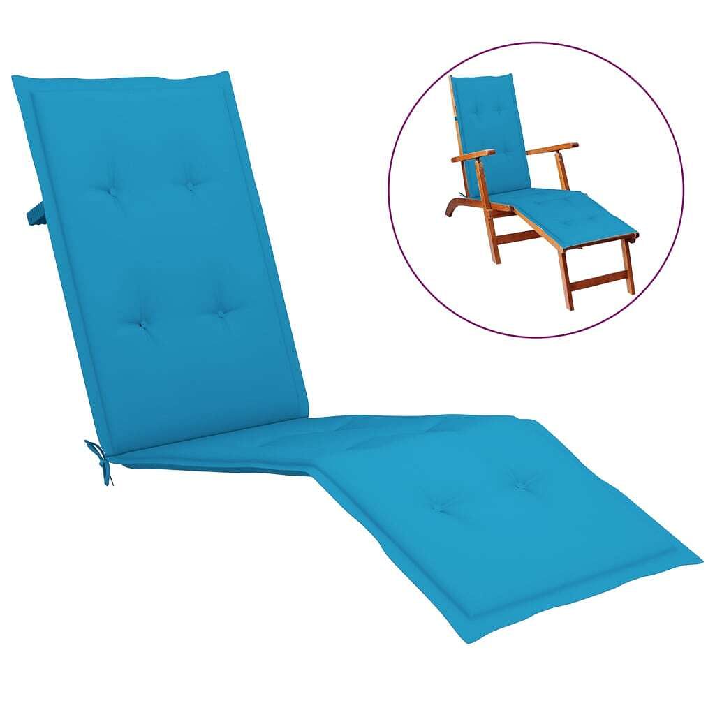 Deck chair cushion blue oxford fabric (100% polyester) large