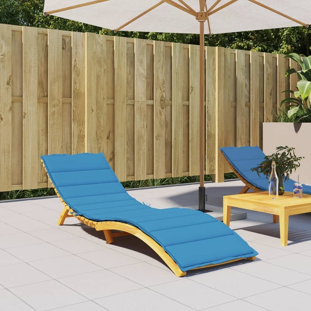Sun lounger cushion blue oxford fabric 78.7 in x 23.6 in x 1.2 in