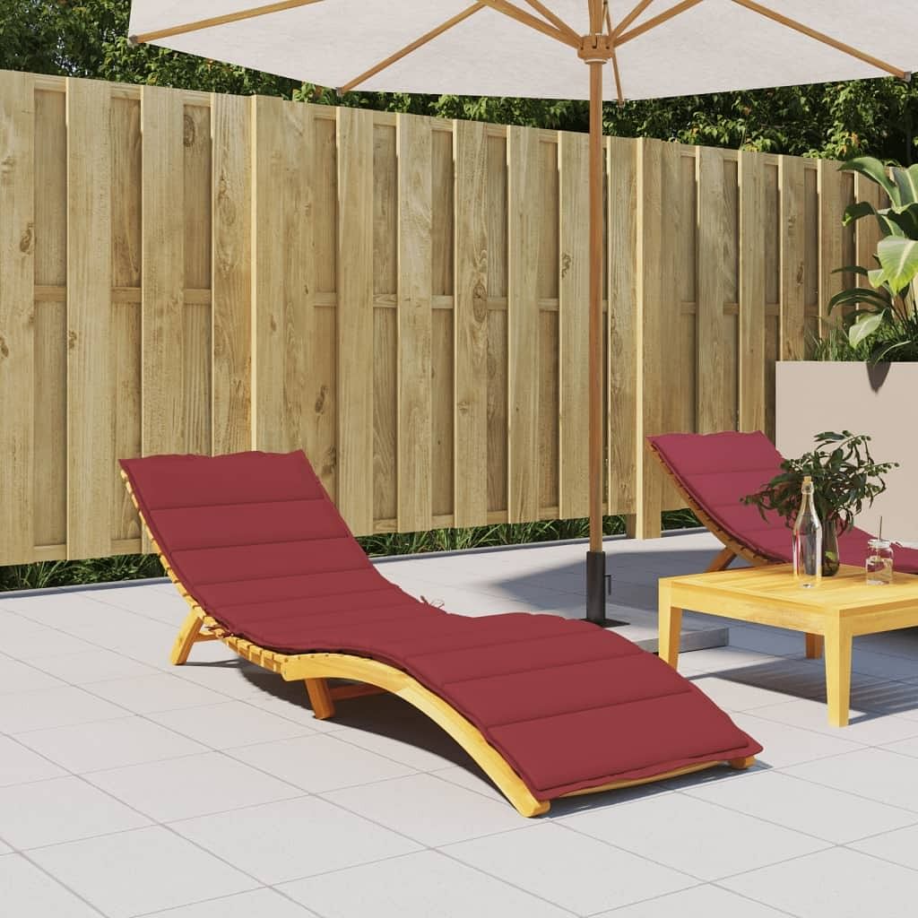 Sun lounger cushion wine red oxford fabric 78.7 x 23.6 in
