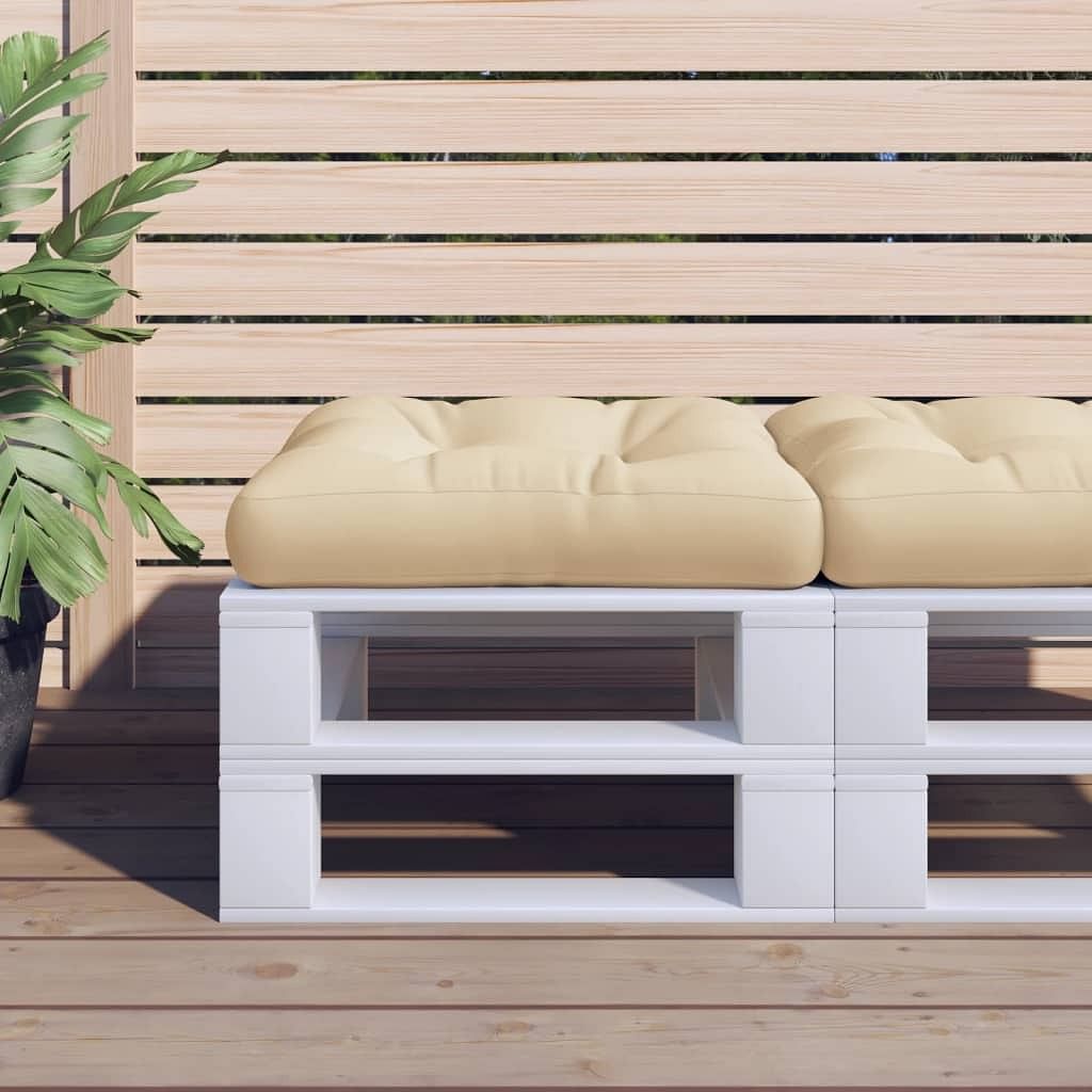 Pallet cushion beige 100% polyester 23.6 in x 23.6 in x 4.7 in