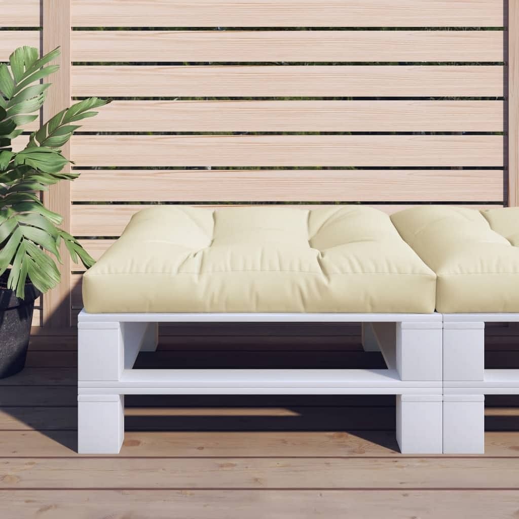 Pallet cushion cream 100% polyester 27.6x27.6 in