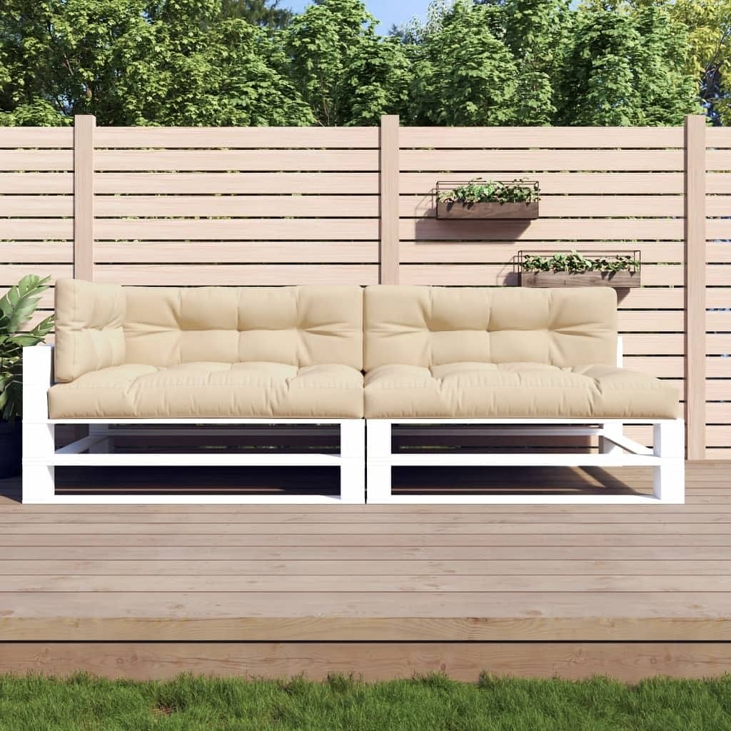 Pallet cushion set of 5 beige 100% polyester standard