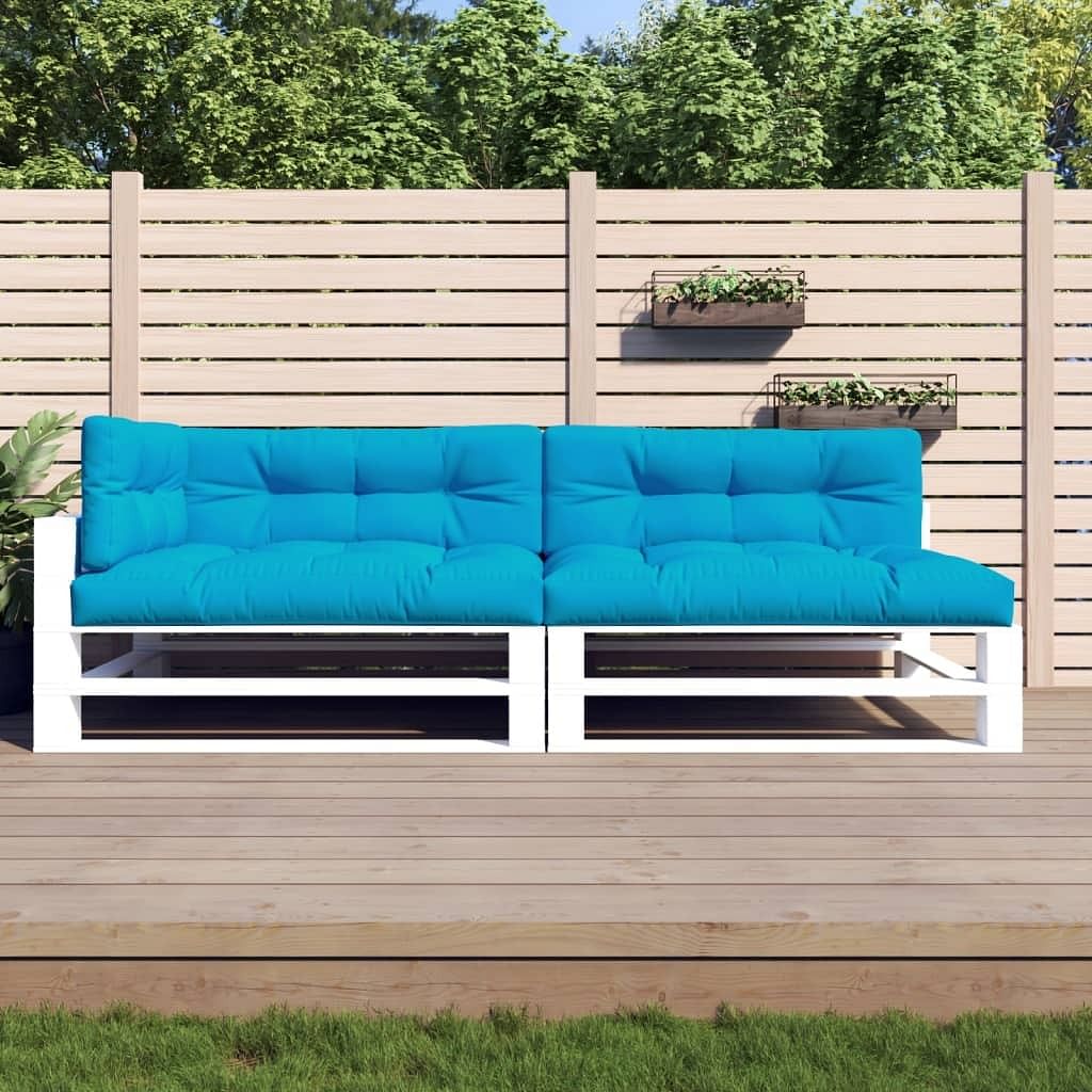 Pallet cushion set of 5 blue polyester standard pallet cushions