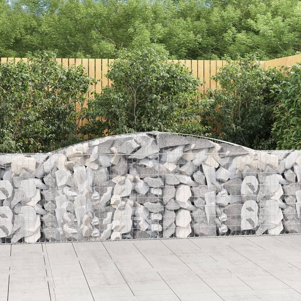 Gabion basket set of 3 silver galvanized iron large durable