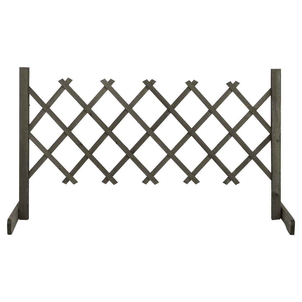 Garden trellis fence gray 47.2"x23.6" solid firwood