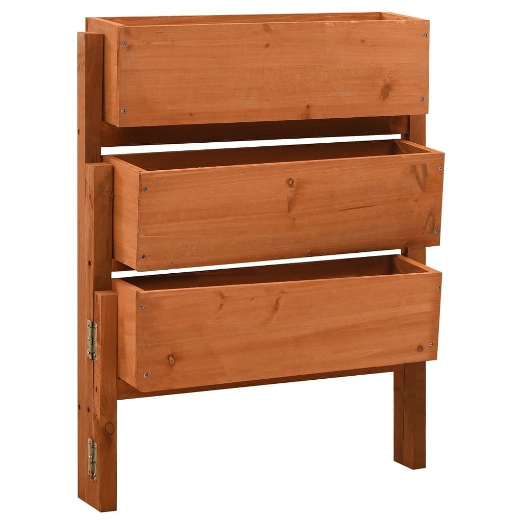 Planter orange solid firwood medium foldable planter
