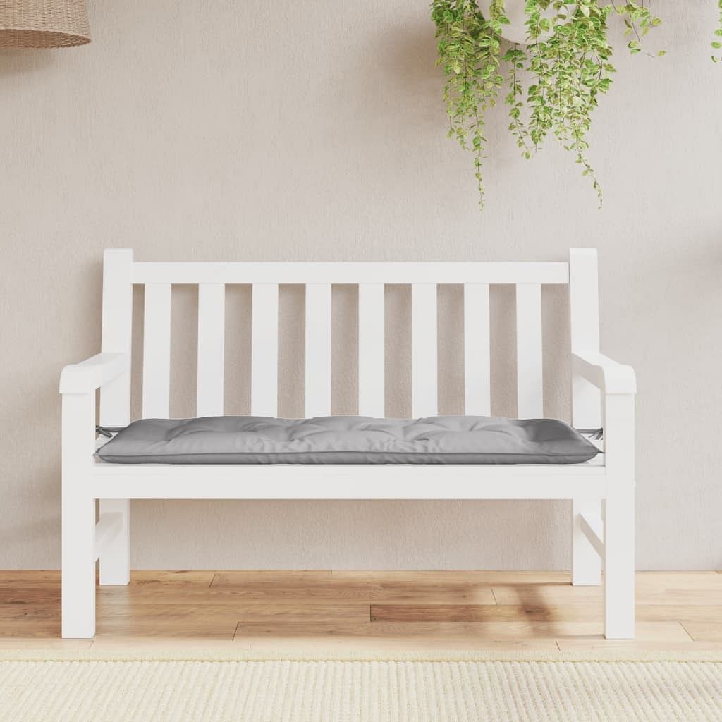 Garden bench cushion grey oxford fabric (100% polyester)
