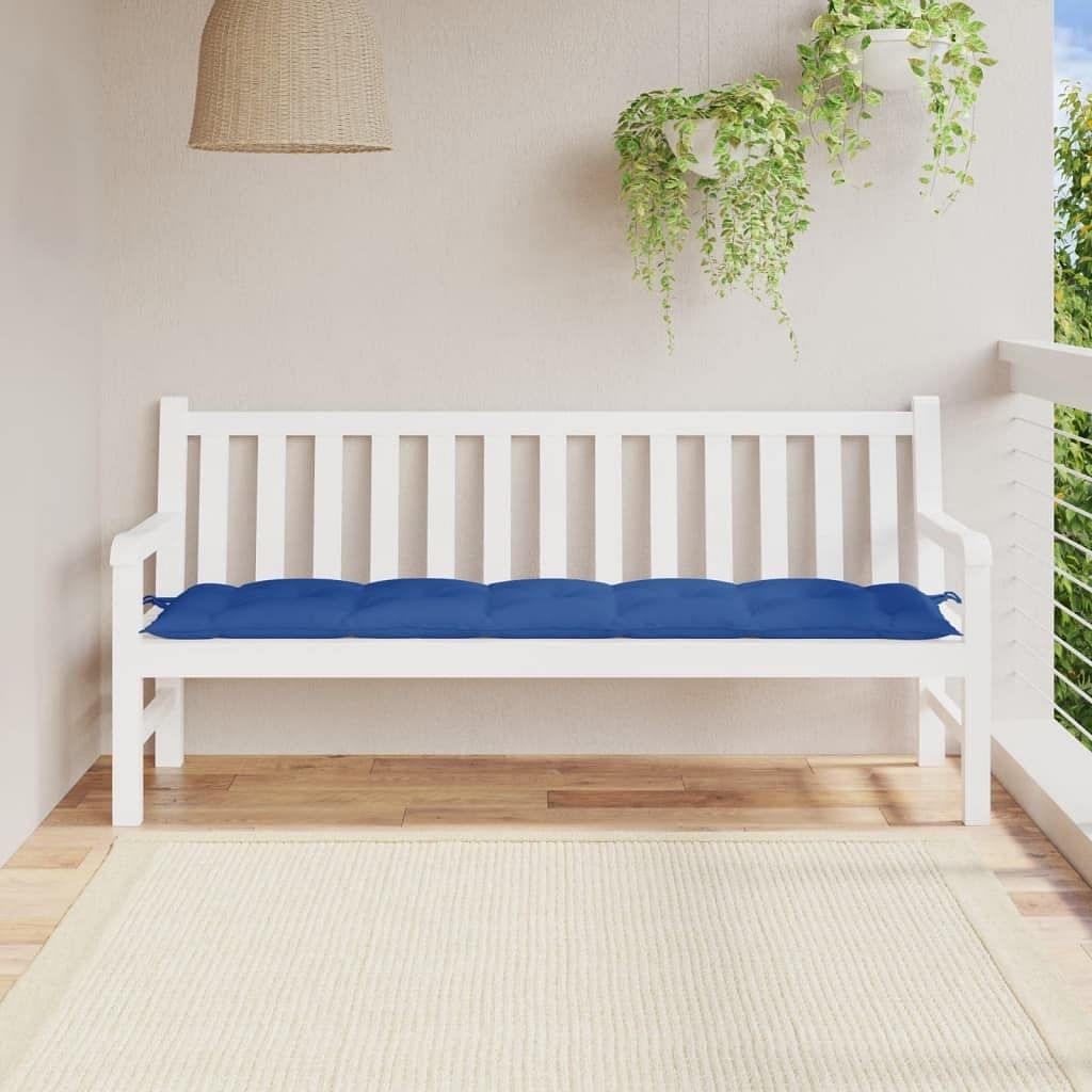 Garden bench cushion blue oxford fabric 70.9 in x 19.7 in x 2.8 in
