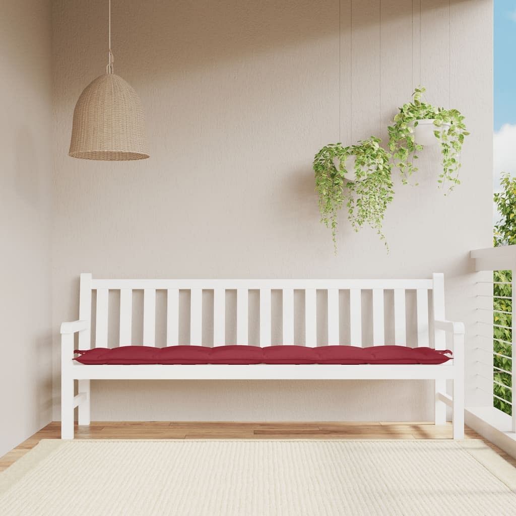 Garden bench cushion wine red oxford fabric (100% polyester)