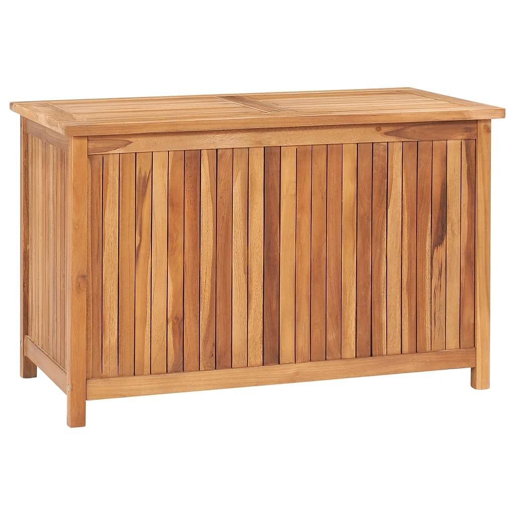 Storage box warm brown solid teak wood 35.4 x 19.7 x 22.8 in