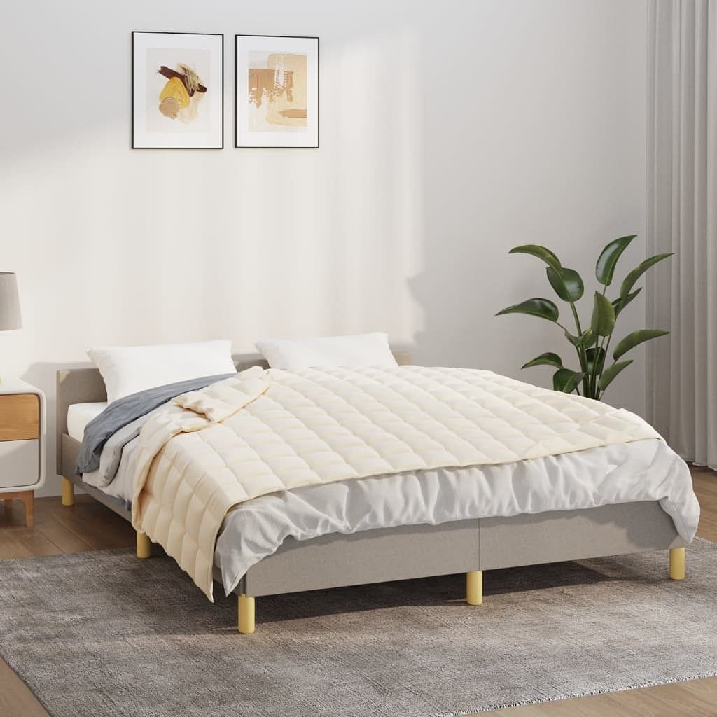 Weighted blanket light cream