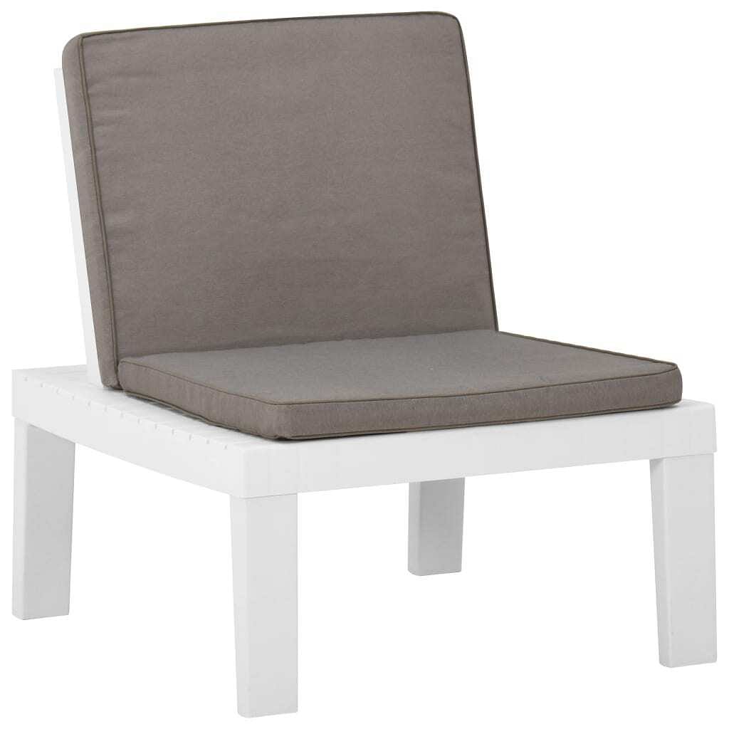Lounge chair white plastic standard removable covers
