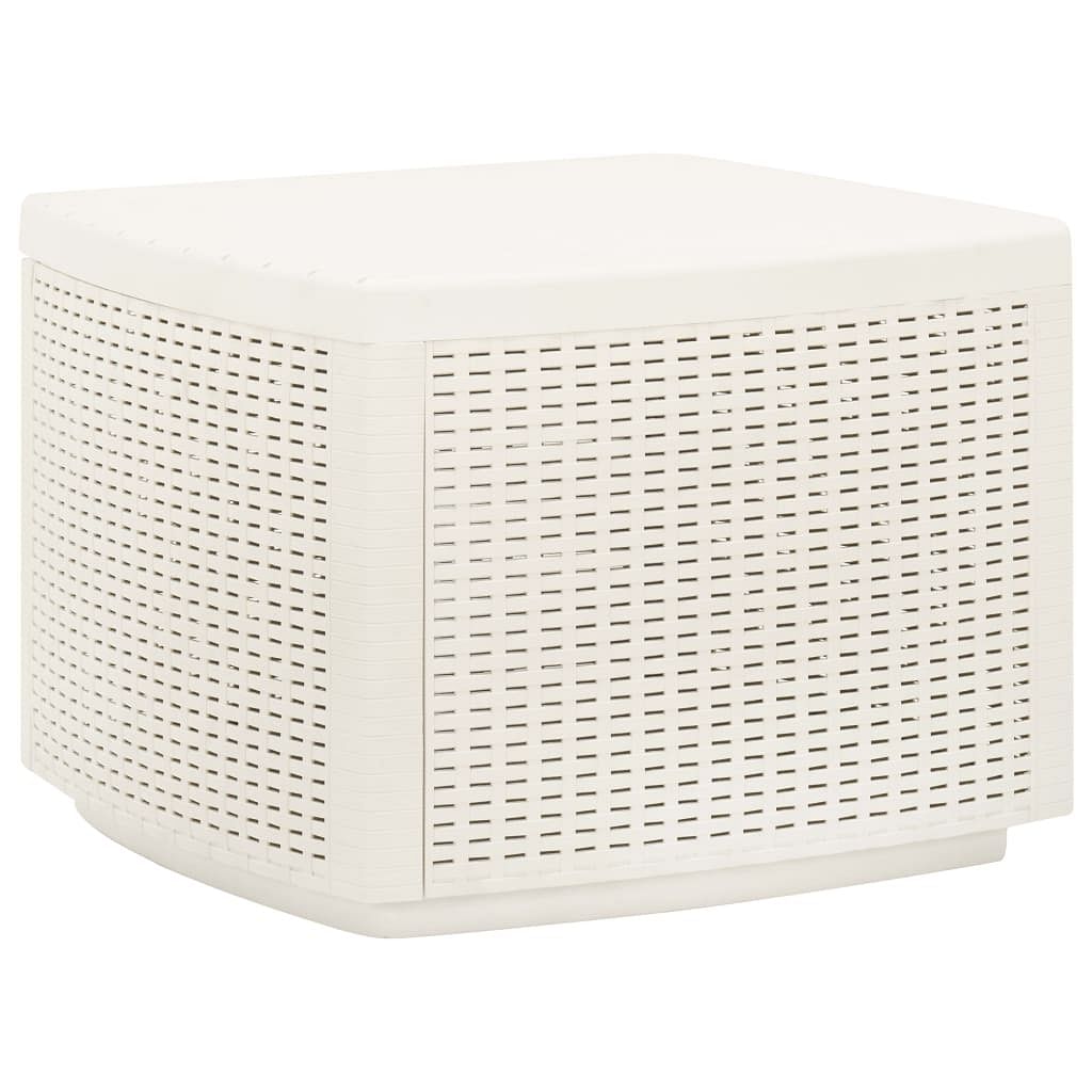 Garden table white plastic compact durable garden table