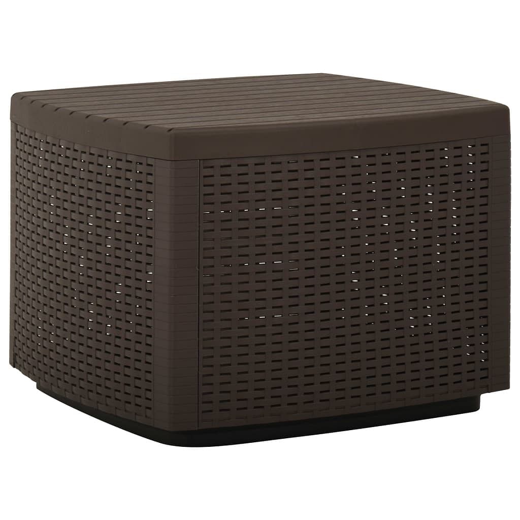 Garden table mocha plastic medium lightweight garden table