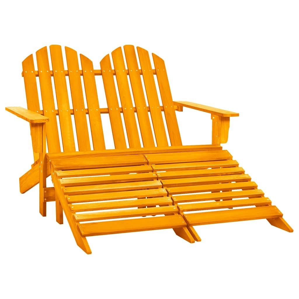 Garden chair orange solid fir wood large detachable